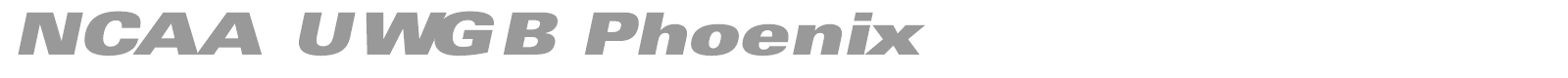 NCAA UWGB Phoenix font preview